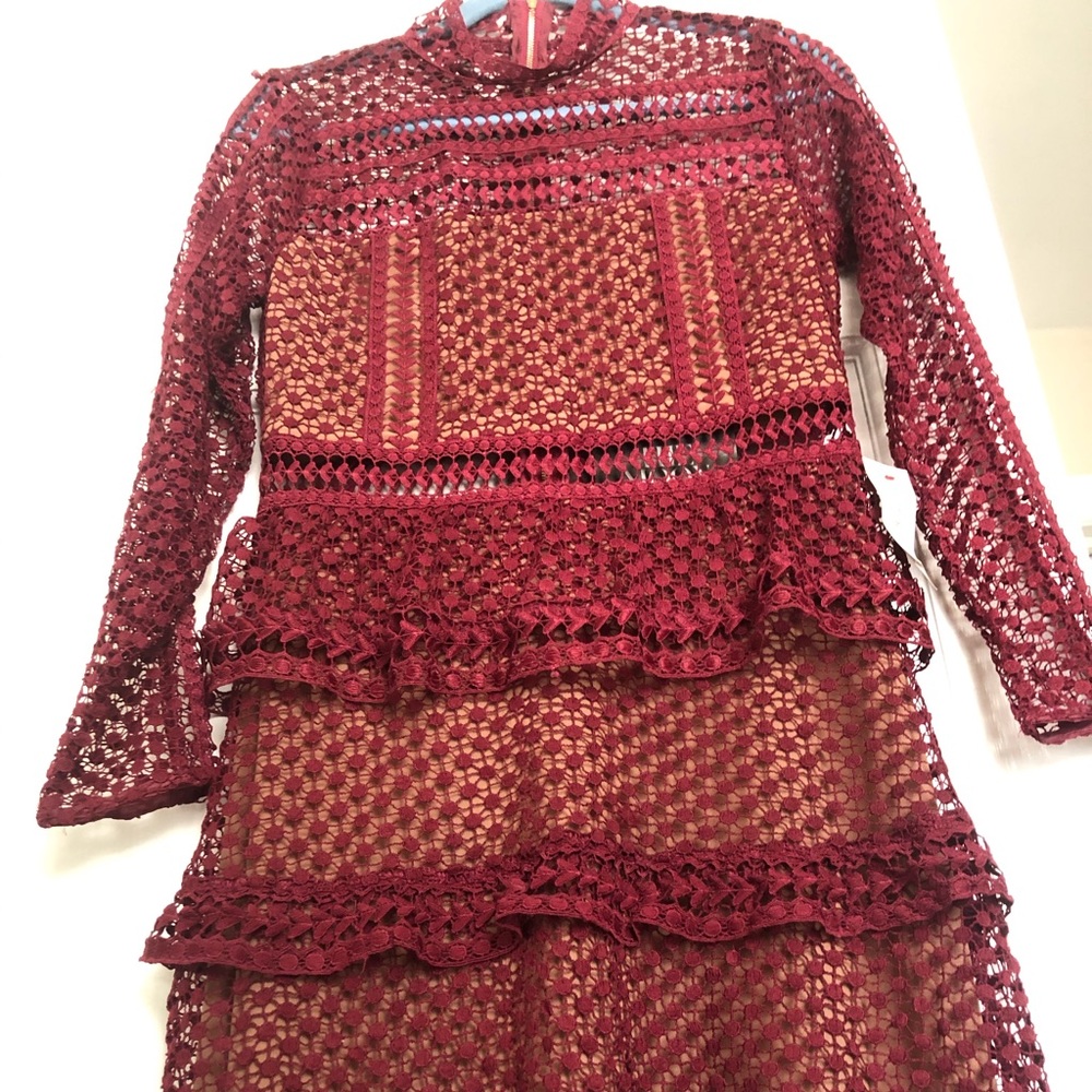 Burgundy dress